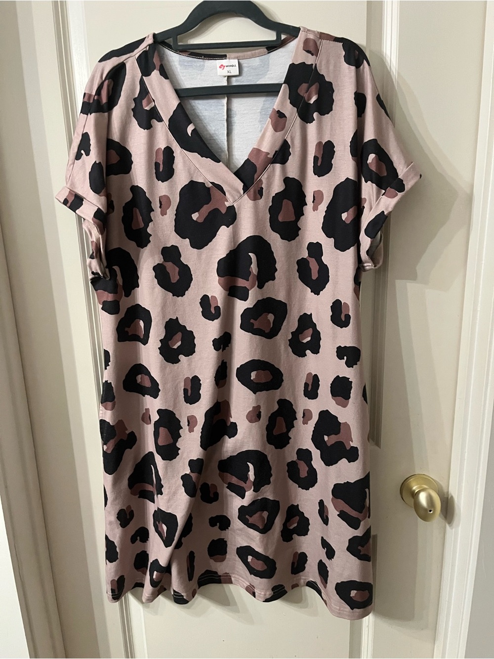 Leopard Print Mini Dress Size XL Like New